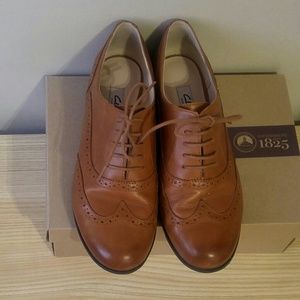 clarks oxblood brogues